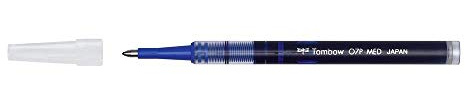 Tombow-Cartuccia di ricambio per penna a sfera da 0,7 mm, colore: blu, 12 pezzi