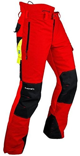 Pfanner Schnittschutzhose Klasse 2 24 m/s, Farbe:rot, Größe:M (kurzgr.)