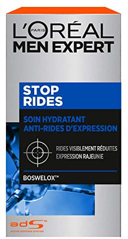 L'Oréal Men Expert Stop Rides Trattamento viso idratante antirughe per uomo, 50 ml