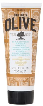 KORRES Olive Nährender Conditioner, Pflegespülung mit extra nativem Olivenöl, für intensive Feuchtigkeit & Pflege, vegan, 200 ml
