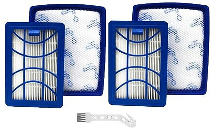 Kompatibel mit Philips HEPA Vorfilter und Nachfilter Set CP0617 CP0616 FC8003 Ersatz kompatibel mit PowerPro Expert FC9728 FC973X Staubsauger Zubehör ( Color : 2 pre 2 post