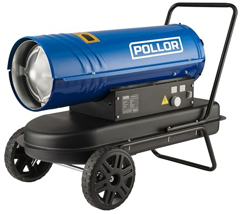 POLLOR Industrial 20kW Diesel Space Heater Kerosene Paraffin 68,500 BTU/hr Workshop 19L