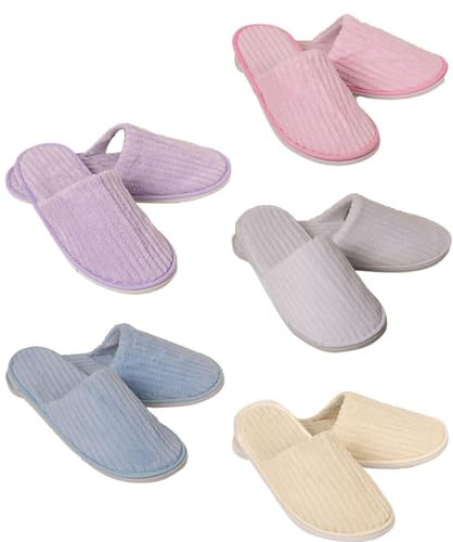 5 par tofflor gästset – tofflor av korallsammet, tvättbara tofflor vinter, hotelltofflor spa, resetofflor, hustofflor för gästerset, gästtofflor set, tvättbar, halkfria