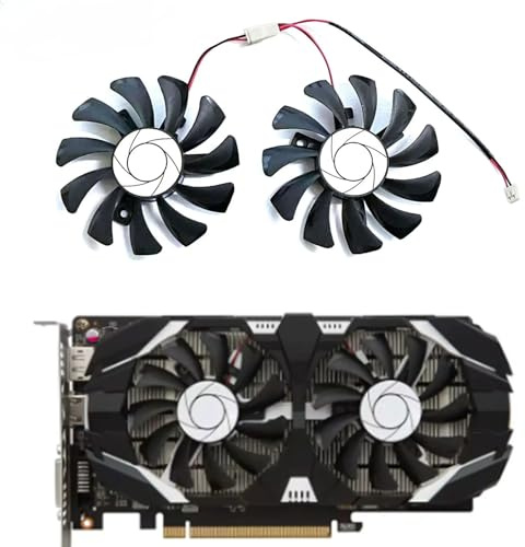 LTANDBR 75MM HA8010H12F-Z GTX1050 GPU Cooler Fan Replacement for MSI GTX 1050 2GT OC 1050Ti 4GT Graphics Video Card Cooling Fans 2Pin