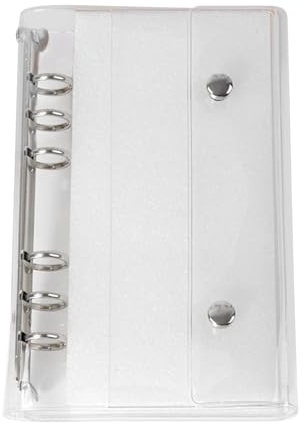 Ringbindningsmedel – 13,2 x 19,6 cm, budgetplanerare | 6 ringar transparent – pärm för scrapbook | fotoarrangör för flickor, kvinnor och män – kontorsförnödenheter