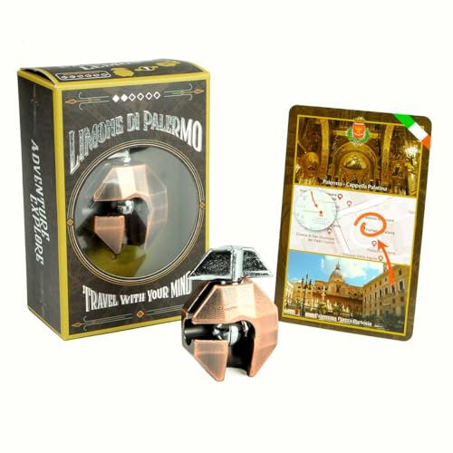 Logica Spiele Art. Zitrone aus Palermo - Metallpuzzle - Schwierigkeit 3/6 Schwierig - Cast Puzzle - Denkspiele Metall