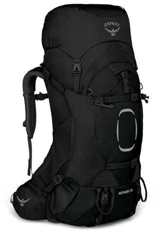 Osprey Aether Herren Rucksack, 58L, Black, L/XL