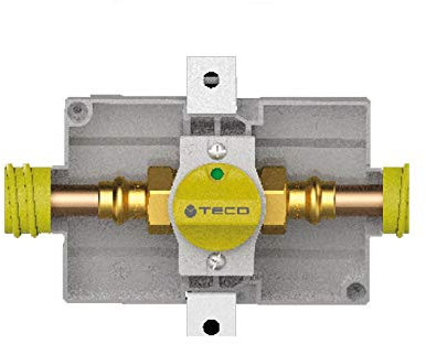 Valvola Rubinetto Di Intercettazione Gas Da Incasso Dritta 3/4 Teco