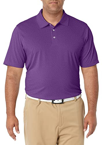 Amazon Essentials Polo da Golf a Maniche Corte ad Asciugatura Rapida Uomo, Porpora Puntinato, XXL