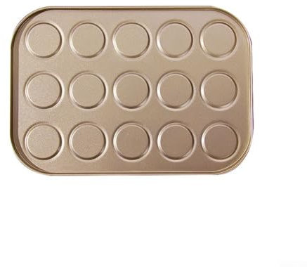 Zoegneer Moule à gâteau macaron à faire soi-même - Passe au four - Plaque de cuisson - Pour chocolat, dessert, pâtisserie, biscuits (15 trous)