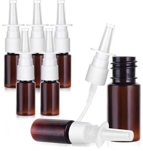 Giantree 10 ml nässprayflaska, 7 st små tomma nässprayflaskor, fin spray, påfyllningsbar atomiseringssprayflaska för vatten, parfym, eteriska oljor, sårdesinfektionsspray
