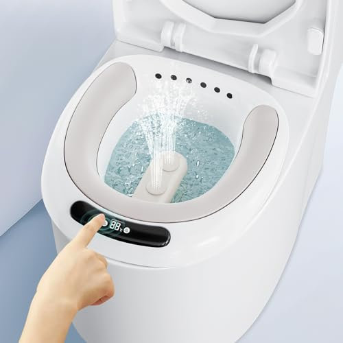 Ixdregan Siège de toilette électrique pour siège de toilette, hémorroïdes, baignoire de soins post-partum, affichage LED, bain d'assise pour femmes et hommes, bain de sel, baignoire de hanche,