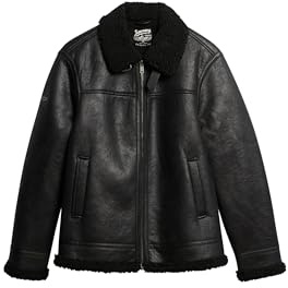 Veste aviateur en peau de mouton synthétique