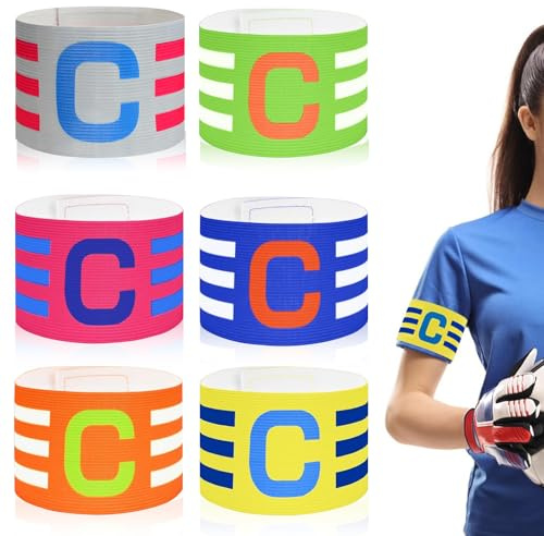 Cisyia Brazalete de capitán de fútbol para niños, ajustable, para adultos, banda elástica para guías de juego, accesorios para niños y niños, entrenamiento de fútbol