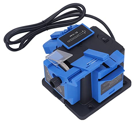 Luocute Aiguiseur Multi-tâches, Affûteur de Couteaux électrique 65 W avec Angle Réglable de 15 à 50 Degrés pour Couteaux à Bord Droit, Ciseaux, Ciseaux, Raboteuses à Bois (Prise UE 220V)