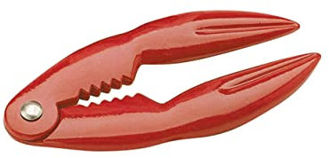 KitchenCraft Hummer-Knacker, Rot, Meeresfrüchte-Zange,14 cm x 7 cm