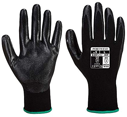 Portwest Dexti-Grip-handske, färg: Svart, storlek: S, A320BKRS
