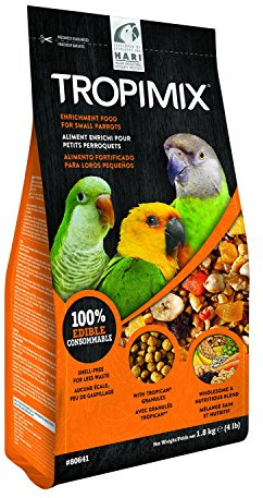 Hari Hagen Tropimix Enrichment Food for Small Parrots, 4 lb. (1.8 kg) - HARI Small Parrot Food with Seeds, Fruit, Nuts, Vegetables, Grains, and Legumes
