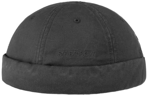 Stetson Ocala Cotton Docker Cap Men Black 7 1/2-7 5/8