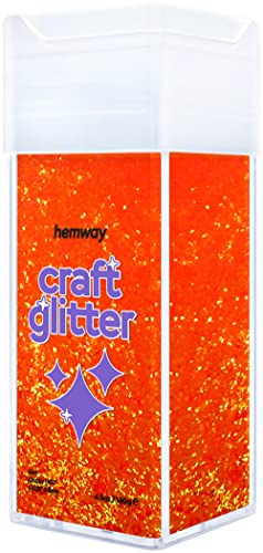 Purpurina para manualidades vasos de resina fluorescentes de color naranja tarjetas joyas navideñas velas granulado grueso para uñas rostro cosméticos 130g/4,6 oz