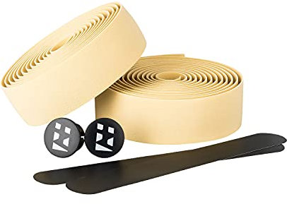 URBAN ZWEIRAD - Lenkerband Rennrad Sand Beige - inkl. Endstopfen und Klebestreifen - Griffband Rennrad Beige extra griffig - 200 cm x 3 cm - 3 mm Stärke