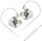 CCA CRA in Ear Earphone, Ultra-thin Diaphragm Dynamic Driver IEM, Clear Sound & Deep Bass, Wired Earbuds with Tangle-Free Removable Cord-White With Mic