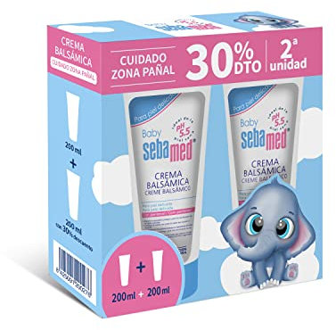 Baby Sebamed Pack Duplo Crema Balsámica para el Cuidado Diario de la Zona del Pañal del Bebé, Paga 70% por el Segundo Producto