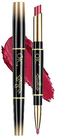 2 In 1 Matte Matte Impermeabile Di Superficie, Non Decolorare, Non Infilare Rossetto A Doppia Testa