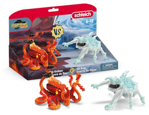 schleich ELDRADOR CREATURES Iskrypet mot Eldkraken, från 7 år, 70826 - Leksaksfiguren, 31 x 16 x 18 cm