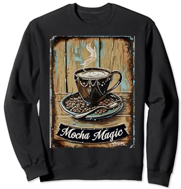 Tasse à café magique Moka rétro Barista Aquarelle Vintage Sweatshirt