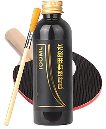Kit colla per racchette da pong, detergente per racchette, detergente per racchette da pong da 100 ml, con pennello, colla per racchette da pong, progettata specificamente per