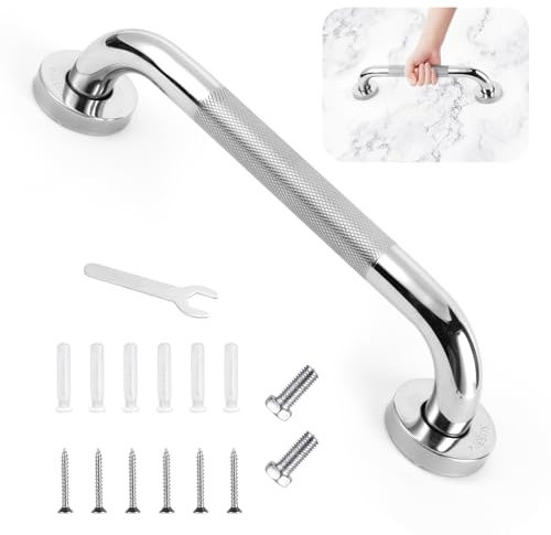 ACWOO Barre d'Appui en Acier Inoxydable 304, 30cm Antidérapante Barre d'Appui de Salle de Bain, Poignée Baignoire de Sécurité Barre D'Appui WC Antidérapant Poignée pour Toilette, Cuisine, Stairway