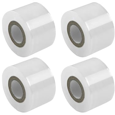 Premium Grafting Tape 4-Pack – 1.2 (30mm) x 600ft Total – Clear Stretchable Self-Fusing Film for Delicate Plant Repair, Seedling Budding & Floral Wrapping – Mini Rolls for Roses, Herbs, Fruit Trees