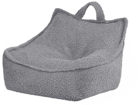 MISIOO Sitzsack Kinder 77x67x50 cm – Big Bag – Bean Bag – Griff für einfaches Tragen – Waschbarer Stoff – Premium-Qualität – Stabile und weiche Konstruktion – Boucle-Material