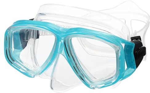 PATIKIL Swim Goggles with Nose Cover, Silicone Scuba Diving Mask Anti-Fog Snorkel Dive Goggles Snorkeling Dive Mask Gear for Youth Junior Adult Scuba Diving, Lake Blue