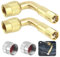 MxyVrix Set de Adaptadores de Extensión de Válvula de Neumático, 3 Piezas en Diversos Ángulos (45, 90, 135 Grados) y 2 Extensiones de Válvula de Neumático para Coche, Bici, Camión, Motocicleta