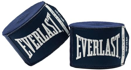 Everlast Elite Bende per Mani 457 cm, Blu Navy – Bende da Boxe per guantoni, Sparring, MMA e Kickboxing, Passante Largo per Il Pollice