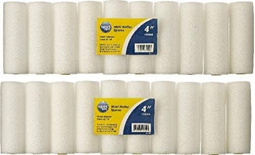 DIOXSTAR Mini Paint Rollers Set Foam, Easy To Use, Lightweight And Portable, Smooth Finish With Emulsion, Gloss, Satin, Varnish, Woodstain On Interior Walls, Ceilings, Wood (Pack of 20)