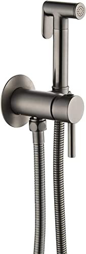 XCHSXYL Pulvérisateur de Bidet portatif Gris pour Toilettes, kit de pulvérisateur de Couches en Tissu en Laiton, Ensemble de pulvérisateur de Bidet Mural, kit de pulvérisateur de Bidet de Toilette