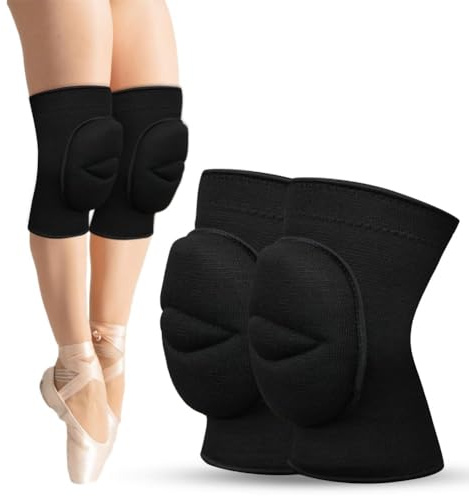 flintronic Volleyball Dance Knee Pads, Thick Sponge Work Knee Pads, Highly Elasticated Knee Pad, Anti-Slip Collision Avoidance Knee Pad for Volleyballs, Handball, Dance (L)