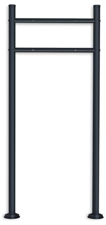 Metzler Erpo Support de boîte aux lettres anthracite | Support pour boîtes aux lettres | Compatible avec les modèles Siebert, Hoffmann, Ebenhard, etc. | Acier galvanisé | Résistant aux intempéries et