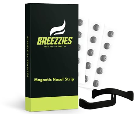 Breezzies Nasendilatator Set – Anti-Schnarchhilfe & Atmungshilfe für ruhigen Schlaf, Sport & Alltag – 4 Größen inkl. Magnet Pflaster & Applikator – verbessert Nasenatmung & reduziert Schnarchen