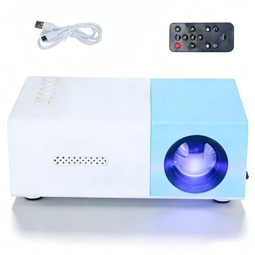 MENDUNER Mini Proyector, Proyector de Películas Portátil para Exteriores 1080P, Altavoz Incorporado, Compatible con Teléfono Inteligente, TV Stick, Computadora Portátil para Cine en