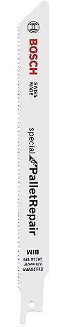 Bosch Accessories 5 unidades Hoja de sierra sable S 1125 VFR Special for Pallet Repair (Longitud 225 mm, accesorio de sierra sable)