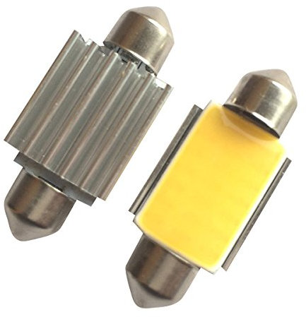 lighteu®, 2xLED-Soffitte pour Socle de Lampe de 36 mm avec Ampoules Del cms COB Fusible, festonnée, Tubulaire, Ampoule intérieure, Ampoule pour Plaque d'immatriculation, Canbus sans Erreur