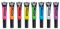 Moon Glow Neon UV-Haarfarbe Strähnen, Haar-Mascara, temporäre auswaschbare Haarfarbe, leuchtende Neonfarbe, leuchtet unter UV-Beleuchtung (8er-Set, 15 ml (8er-Pack))