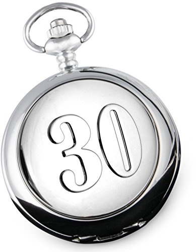 De Walden Reloj de bolsillo para hombre con 30 cumpleaños, regalo de 30 años, regalo para padre, hijo o hermano