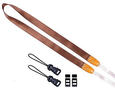 VKO Correa para cámara, correa de hombro para cámara de liberación rápida para cámaras digitales compactas DSLR SLR o cámaras sin espejo (Marrón)