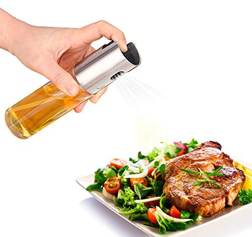 Aceite Vinagre, Oil Sprayer, aceite de oliva pulverizador, acero inoxidable dispensador de aceite y vinagre ölbehälter caño seguro Aceitera, cocinar y ensalada Especias Cocina Herramientas