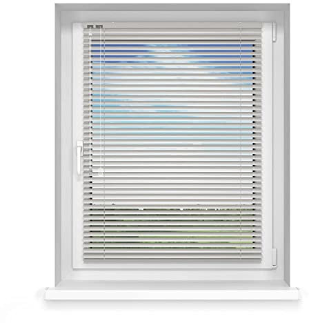 Victoria M. Aluminium Jalousie auf Maß Innenjalousie 25 mm für Fenster, Breite 600-699 mm x Höhe 1200-1299 mm
